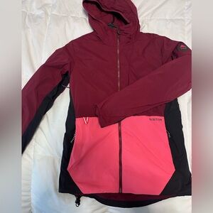 Burton Women's Ski Jacket - Burgundy and Pink